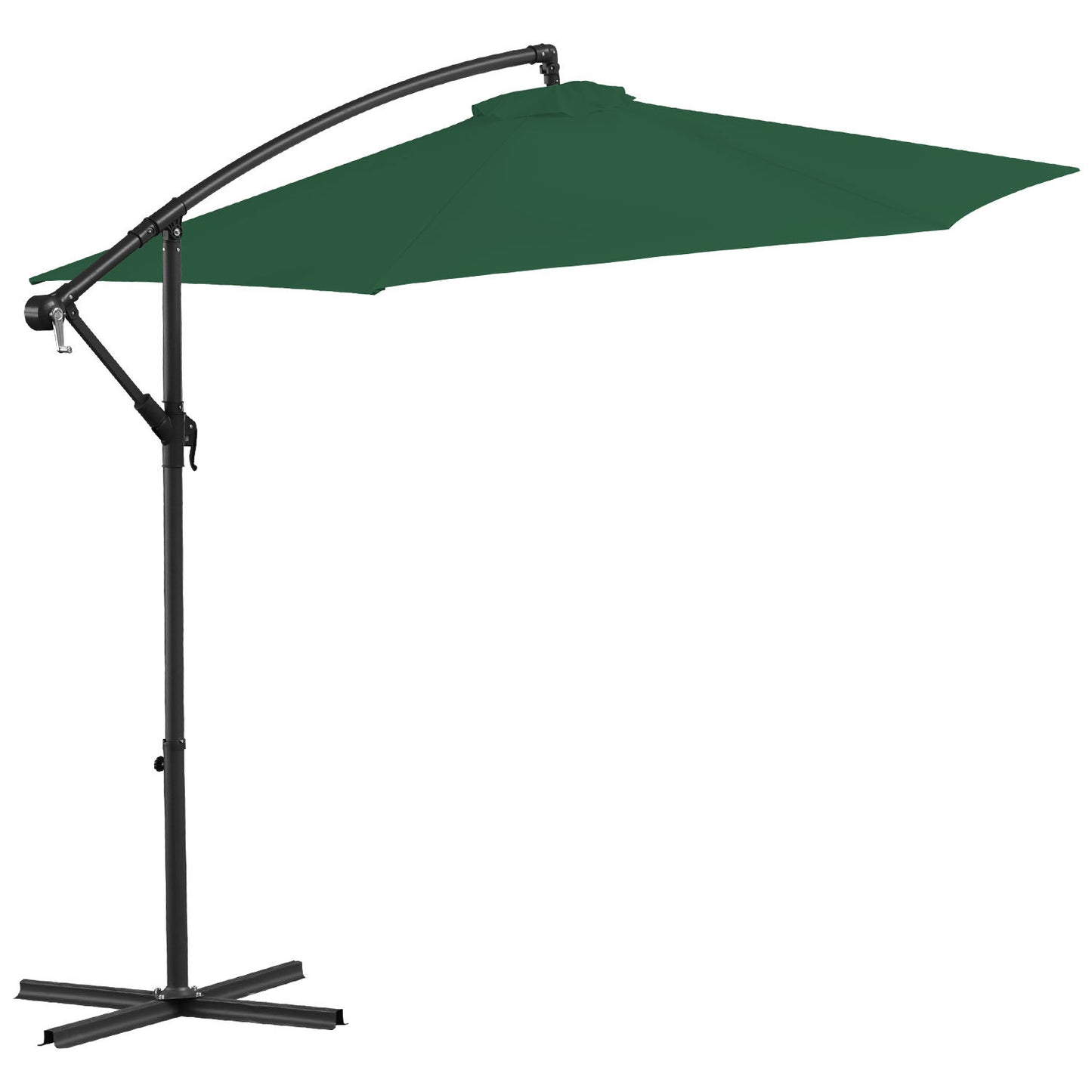 Hengda Sonnenschirm 300/350 cm mit Kurbelvorrichtung, Ampelschirm UV-Schutz, Gartenschirm
