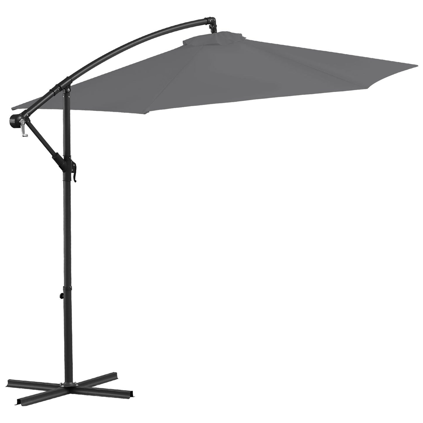 Hengda Sonnenschirm 300/350 cm mit Kurbelvorrichtung, Ampelschirm UV-Schutz, Gartenschirm