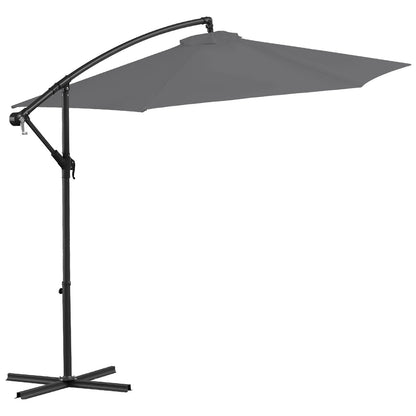Hengda Sonnenschirm 300/350 cm mit Kurbelvorrichtung, Ampelschirm UV-Schutz, Gartenschirm