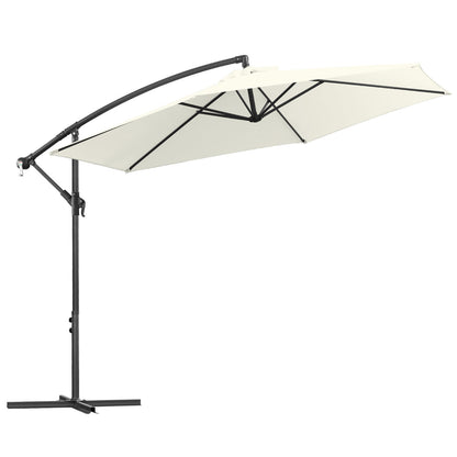 Hengda Sonnenschirm 300/350 cm mit Kurbelvorrichtung, Ampelschirm UV-Schutz, Gartenschirm