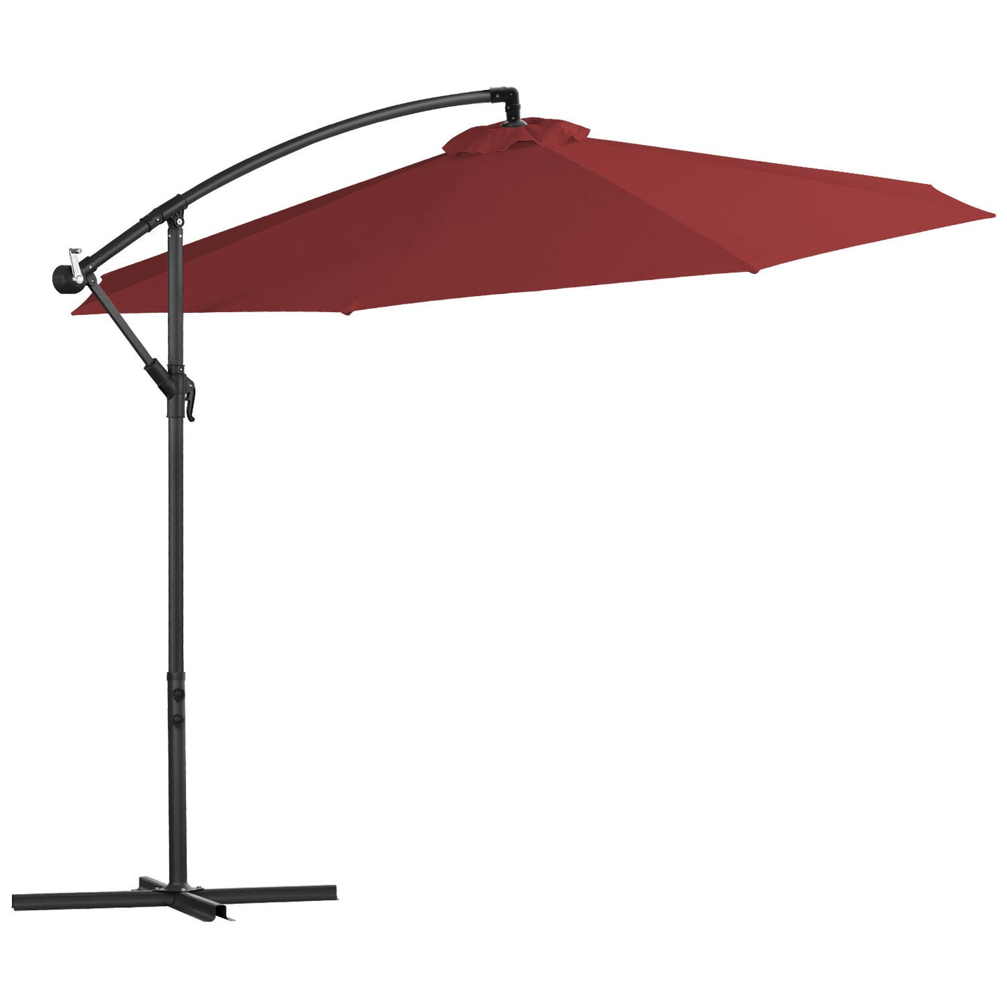 Hengda Sonnenschirm 300/350 cm mit Kurbelvorrichtung, Ampelschirm UV-Schutz, Gartenschirm