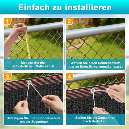 Hengda Sonnensegel Sonnenschutz, UV-Beständiges Terrassendach mit Ösen