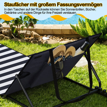 Hengda Strandmatte faltbar, 158 cm Strandliege Gepolstert