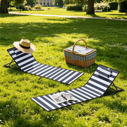 Hengda Strandmatte faltbar, 158 cm Strandliege Gepolstert