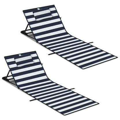 Hengda Strandmatte faltbar, 158 cm Strandliege Gepolstert
