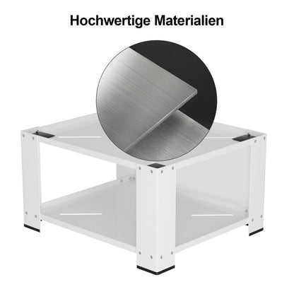 Hengda Waschmaschinen Untergestell mit Einlegeböden, Waschmaschinensockel, Waschmaschinen-Unterschrank für Waschmaschinen & Trockner