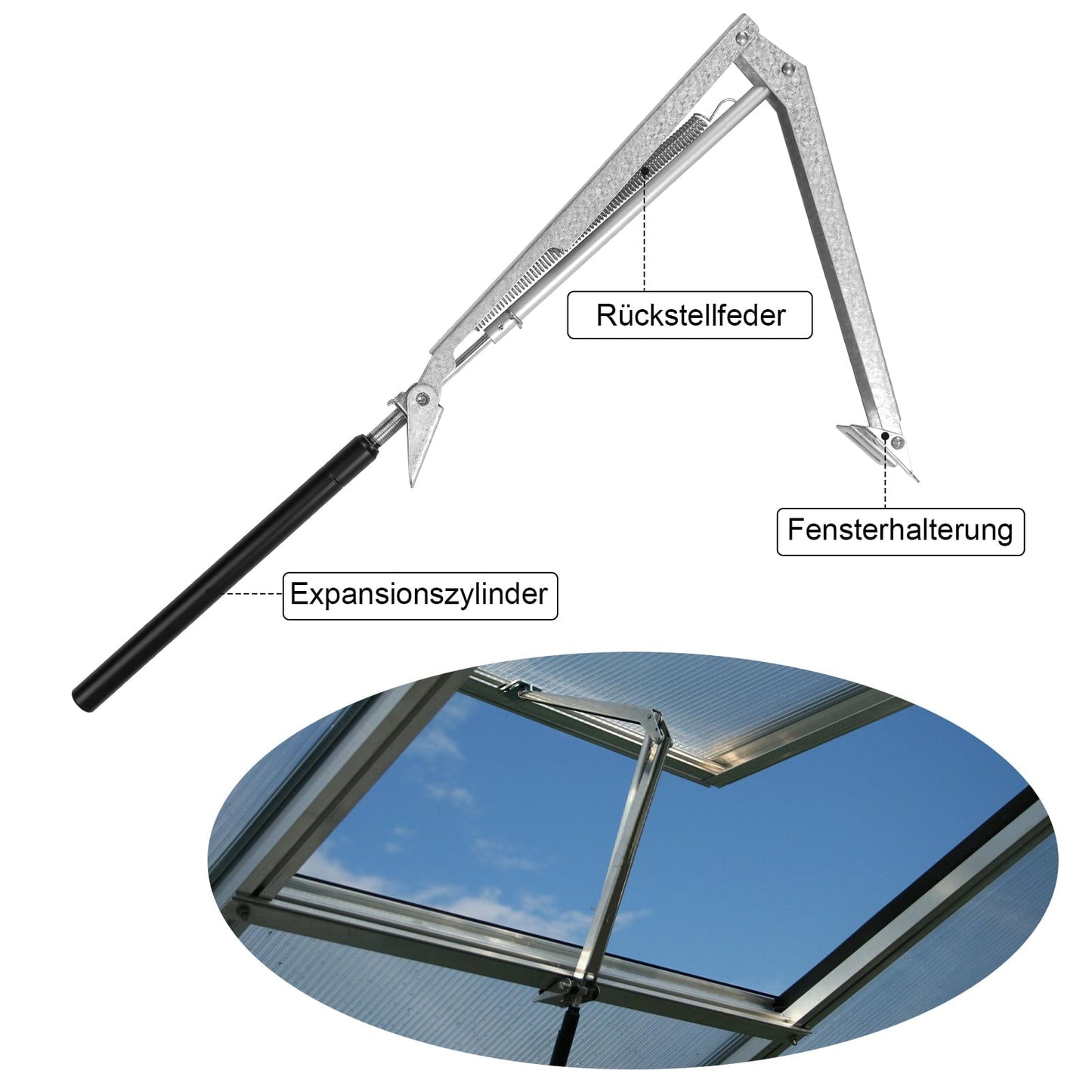 Gewächshaus-Fensteröffner Dapeng automatischer Fensteröffner Federmaschine