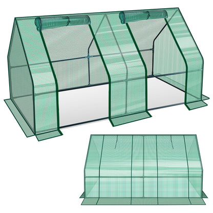 Hengda Gewächshaus Klein 180×90×90 cm | Foliengewächshaus mit UV-beständiger PE-Plane | Tomatenhaus Treibhaus für Balkon, Garten & Frühbeet Pflanzenanzucht