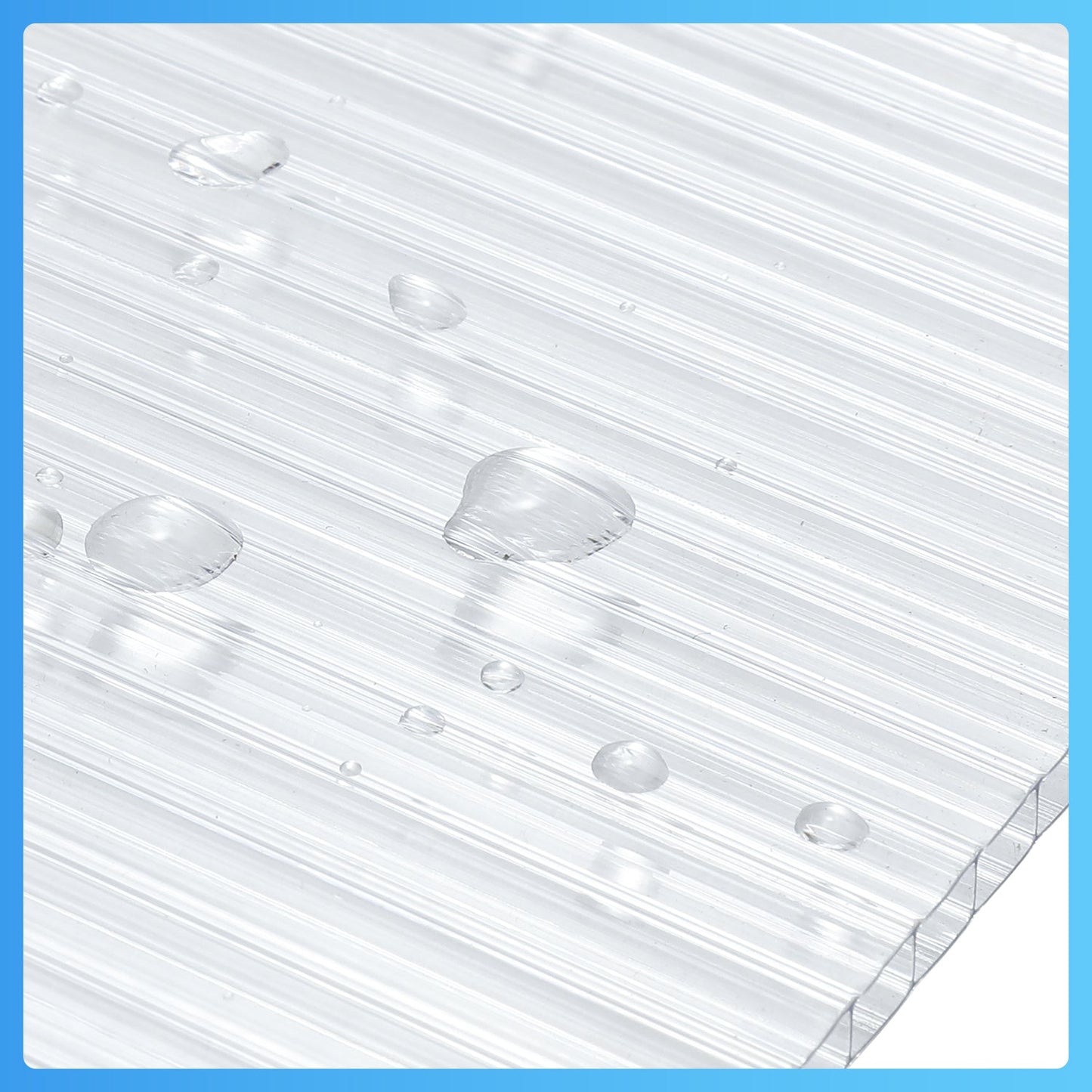 Hengda 14x Hohlkammerplatten 4 mm Transparent | Doppelstegplatten Gewächshaus | Polycarbonat Treibhausplatten 60.5 x 121cm | 10,25 m², für Frühbeet, Garten & Überdachung