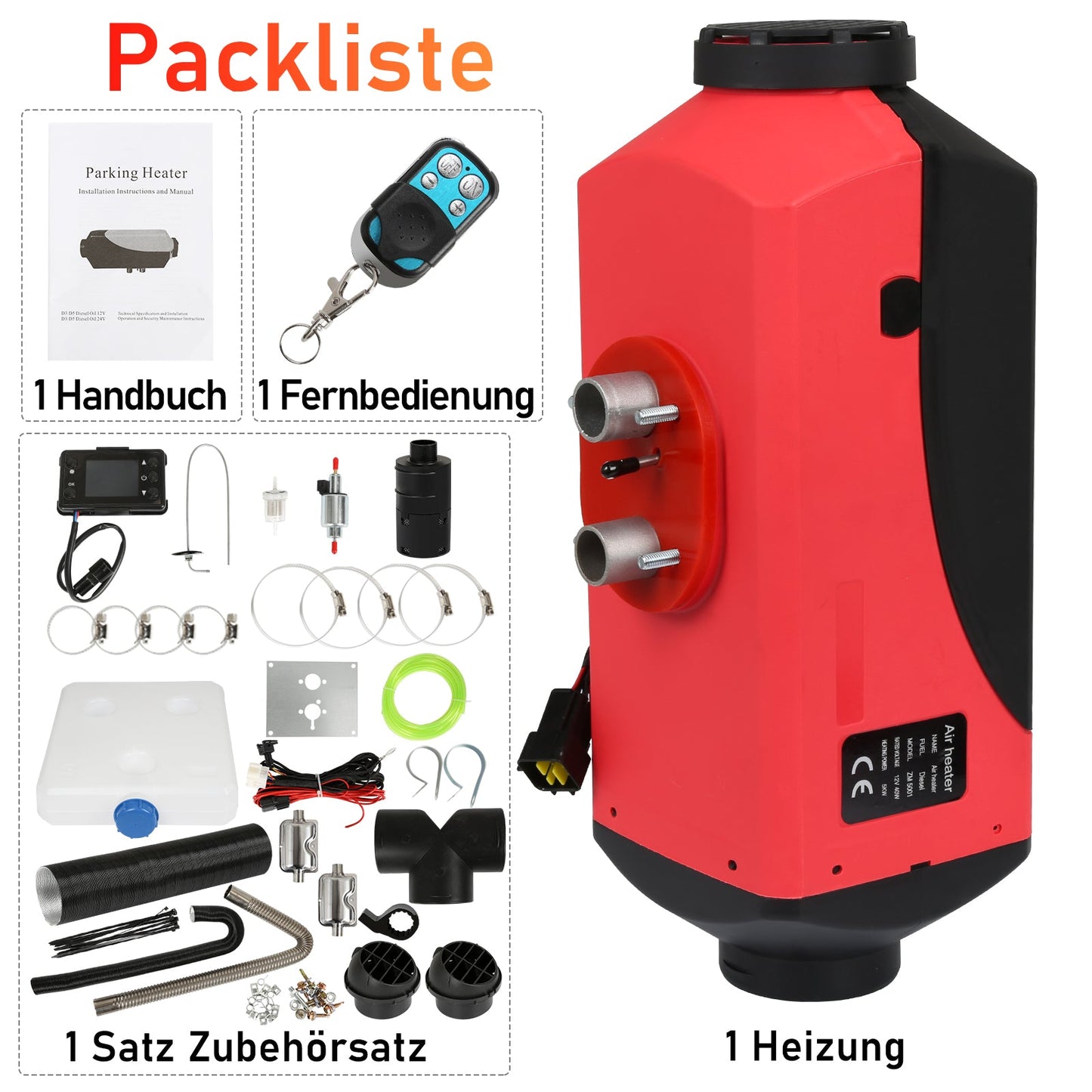 Hengda 5KW 12V Diesel Auto Heizung Standheizung Luftheizung Air Heater LCD PKW LKW