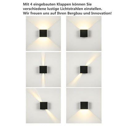 Hengda LED Wandlampe Effektleuchte IP65 Außen Up down Light Deko Wandleuchte 7W/12W