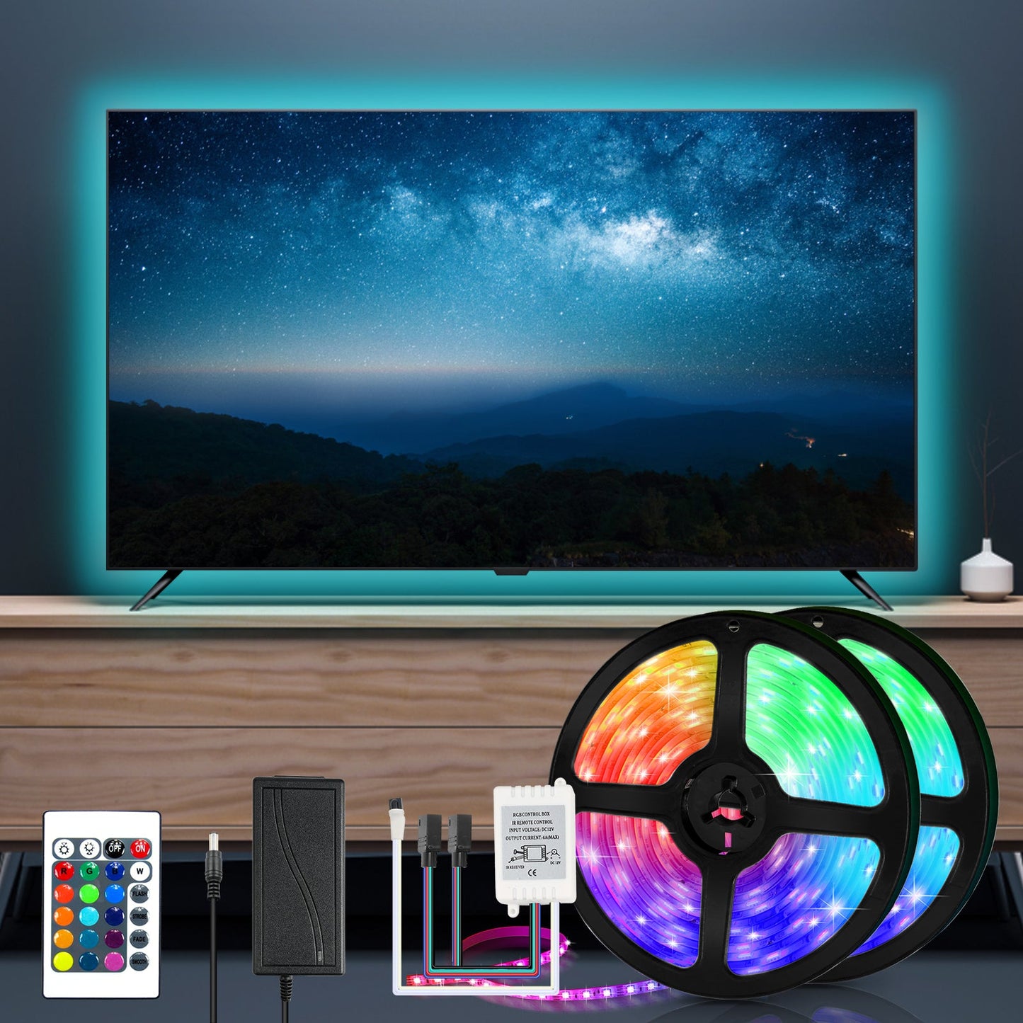 LED Strip 5m 10m RGB LED Streifen Fernbedienung Farben Dimmbar LED Band für Zuhause Schlafzimmer Küche Decke