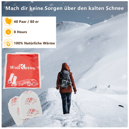 Hengda 40Paar Zehenwärmer Füße Fußwärmer Wärmesohlen Wärmeeinlagen luftaktiviert Winter