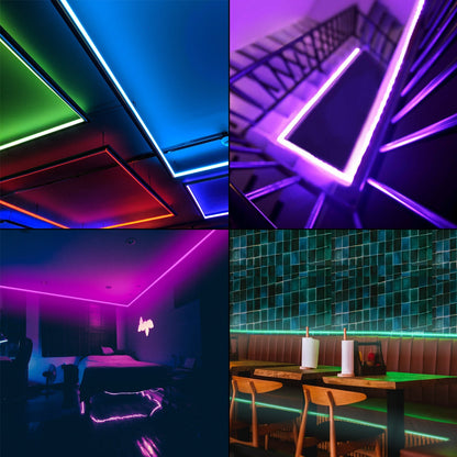 Hengda LED Strip RGB LED Streifen LED Streifenlichter 30 LED 12V Selbstklebend mit 44 Tasten Fernbedienung IP20 LED Band Flexibel für Haus Party Küche [Energieklasse F]