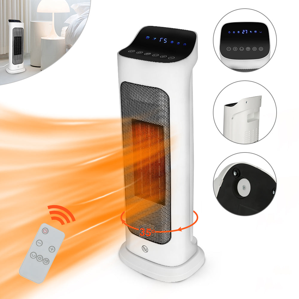 Hengda Heizlüfter Thermostat Heizgerät Heater Schlafzimmer 2000W Heizung Keramik Timer