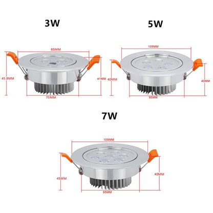 Hengda 3W/5W/7W Dimmbar Warmweiß/Dimmbar Kaltweiß led einbauleuchten