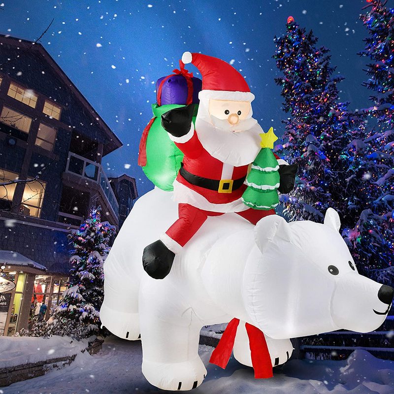 Hengda 1.6m-2.4m Weihnachtsmann Aufblasbarer Weihnachtsdekoration für Einkaufszentrum Dekoration Schneemann für Außen