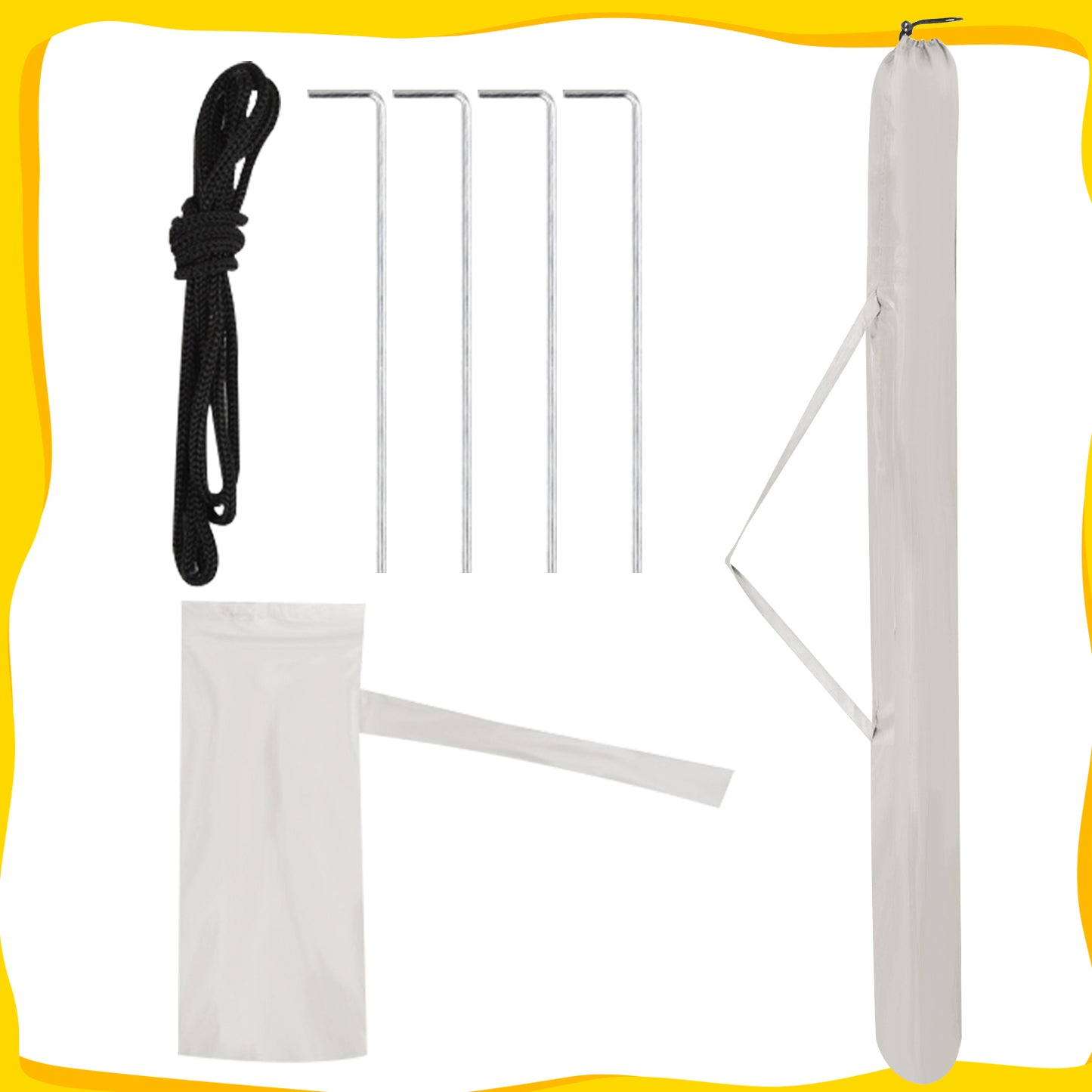 Hengda 2-in-1 Alu Strandschirm, Strandmuschel & Sonnenschirm Ø210×220 cm UV50+, mit Windschutz, faltbar & leicht