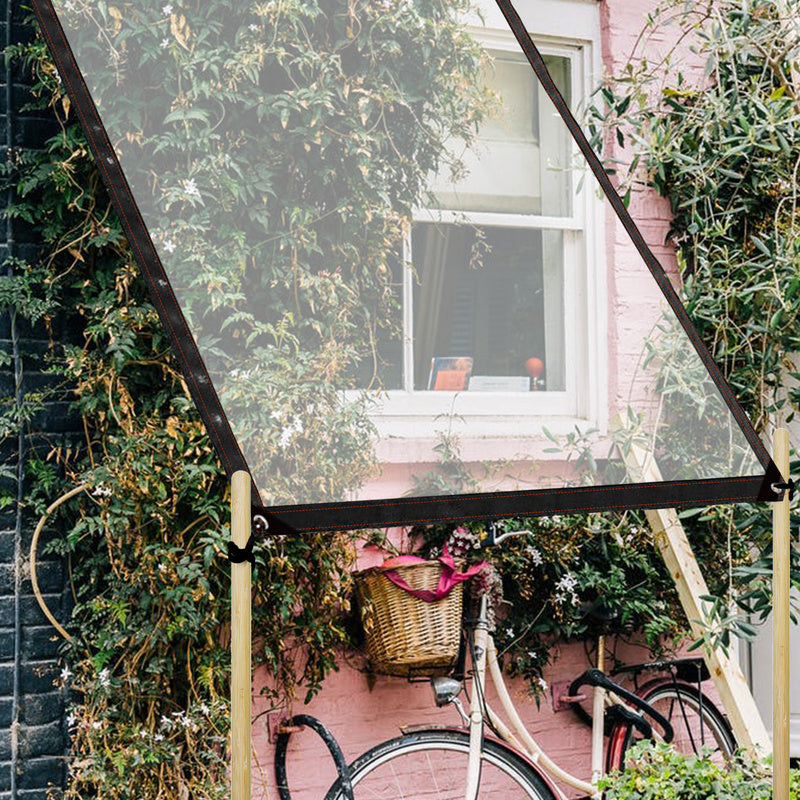 Hengda Abdeckplane Wasserdicht, Transparente Plane mit ösen und Seil, Gartenplane,  für Terrasse Gewächshaus