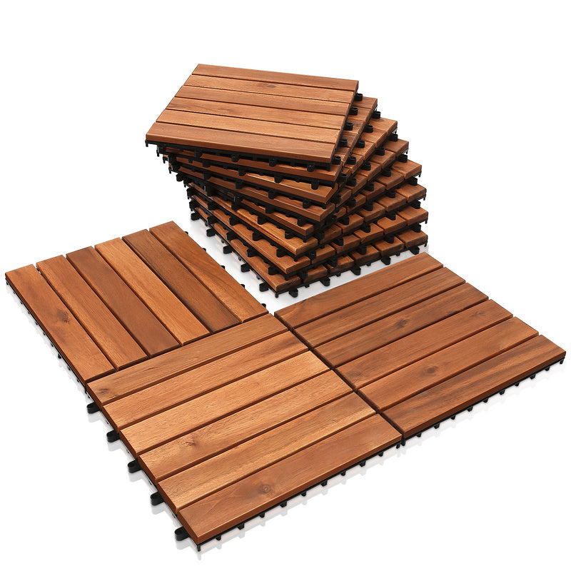 Hengda Holzfliesen aus Akazienholz Balkon Terrassenfliesen Garten Fliesen 1m²-5m²
