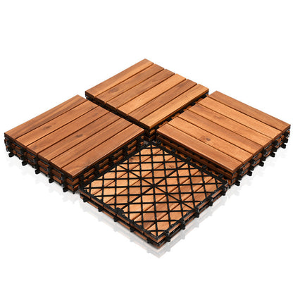 Hengda Holzfliesen aus Akazienholz Balkon Terrassenfliesen Garten Fliesen 1m²-5m²