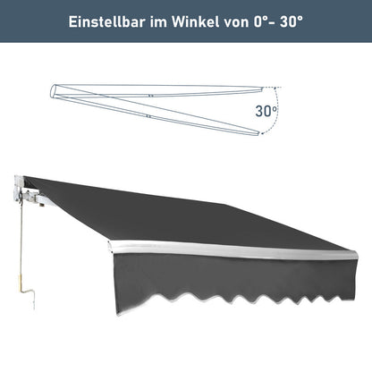 Hengda Sonnenmarkise Balkonmarkise Sonnenschutz Gelenkarmmarkise Windbeständig Balkone