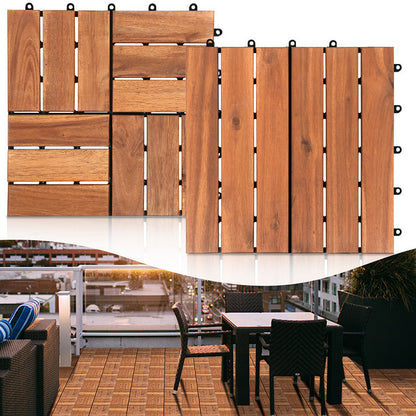 Hengda Holzfliesen aus Akazienholz Balkon Terrassenfliesen Garten Fliesen 1m²-5m²