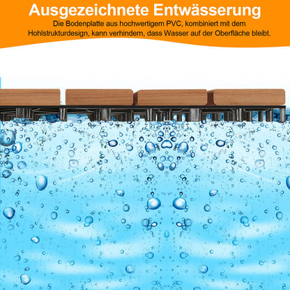 Hengda Holzfliesen aus Akazienholz Balkon Terrassenfliesen Garten Fliesen 1m²-5m²