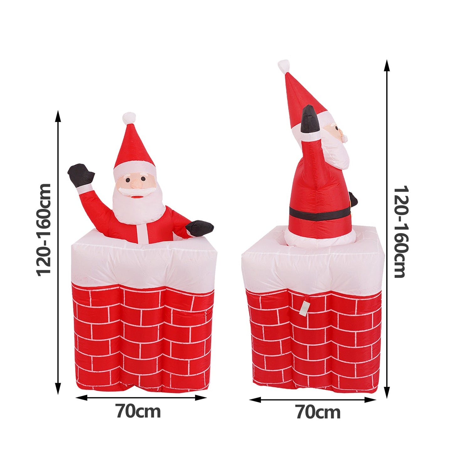 Hengda Weihnachtsmann Aufblasbarer Schneemann Riesiger Dekoration Außen 160cm-240m
