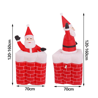 Hengda Weihnachtsmann Aufblasbarer Schneemann Riesiger Dekoration Außen 160cm-240m