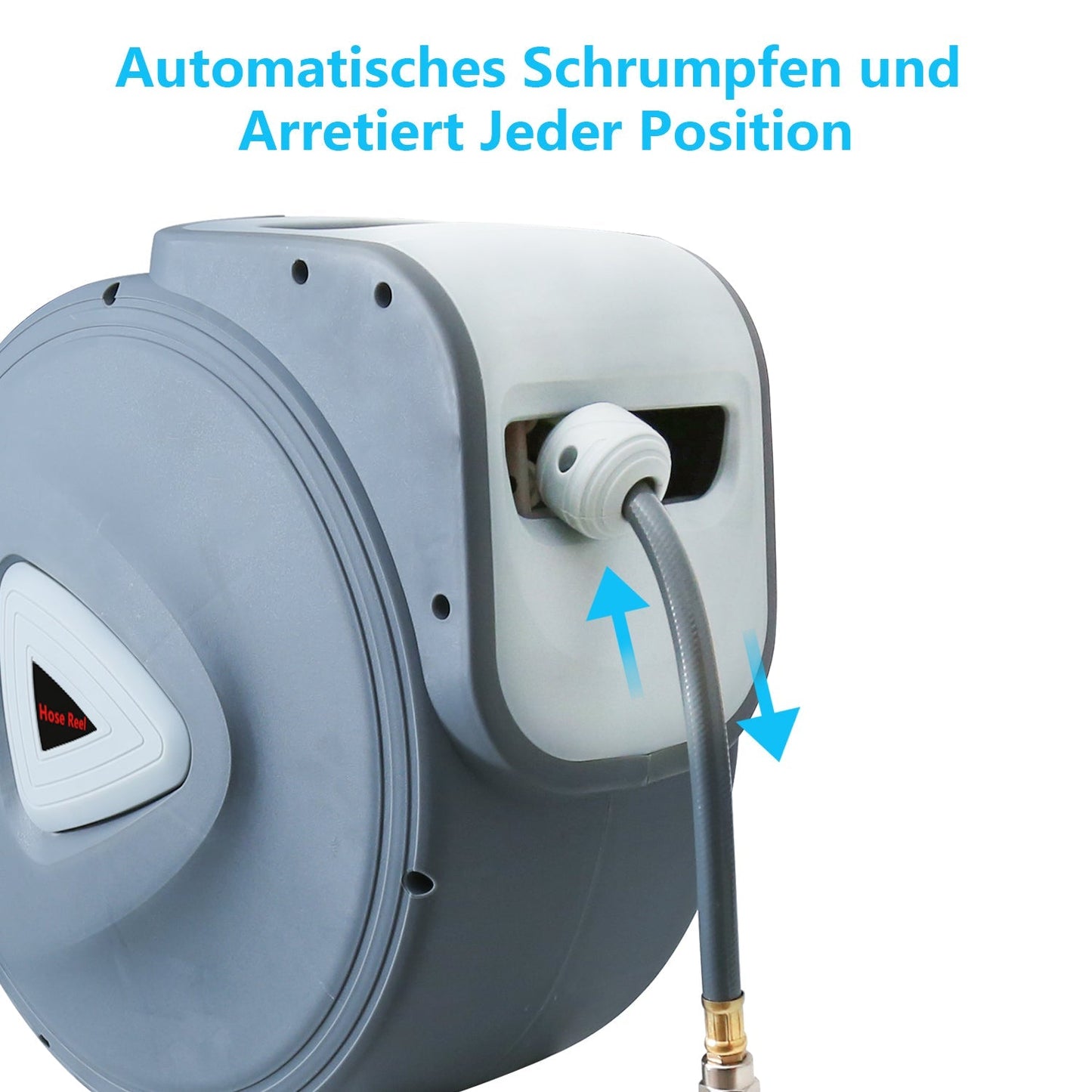 Hengda Schlauchaufroller Automatik Trommel Wasserschlauch Druckluftschlauch 10/20/30m Druckluftschlauch Aufroller Schlauchtrommel Wasser