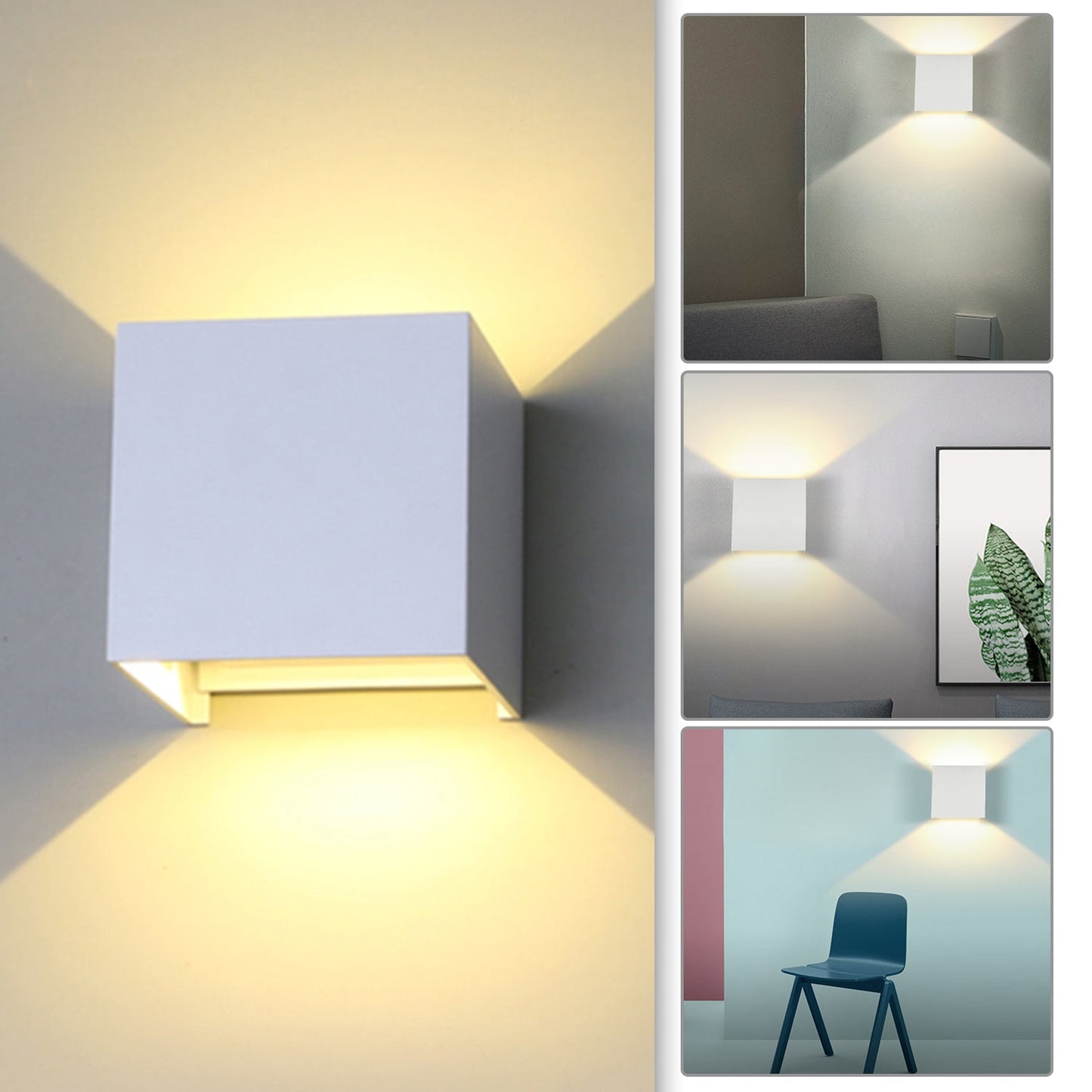 Hengda LED Wandlampe Effektleuchte IP65 Außen Up down Light Deko Wandleuchte 7W/12W