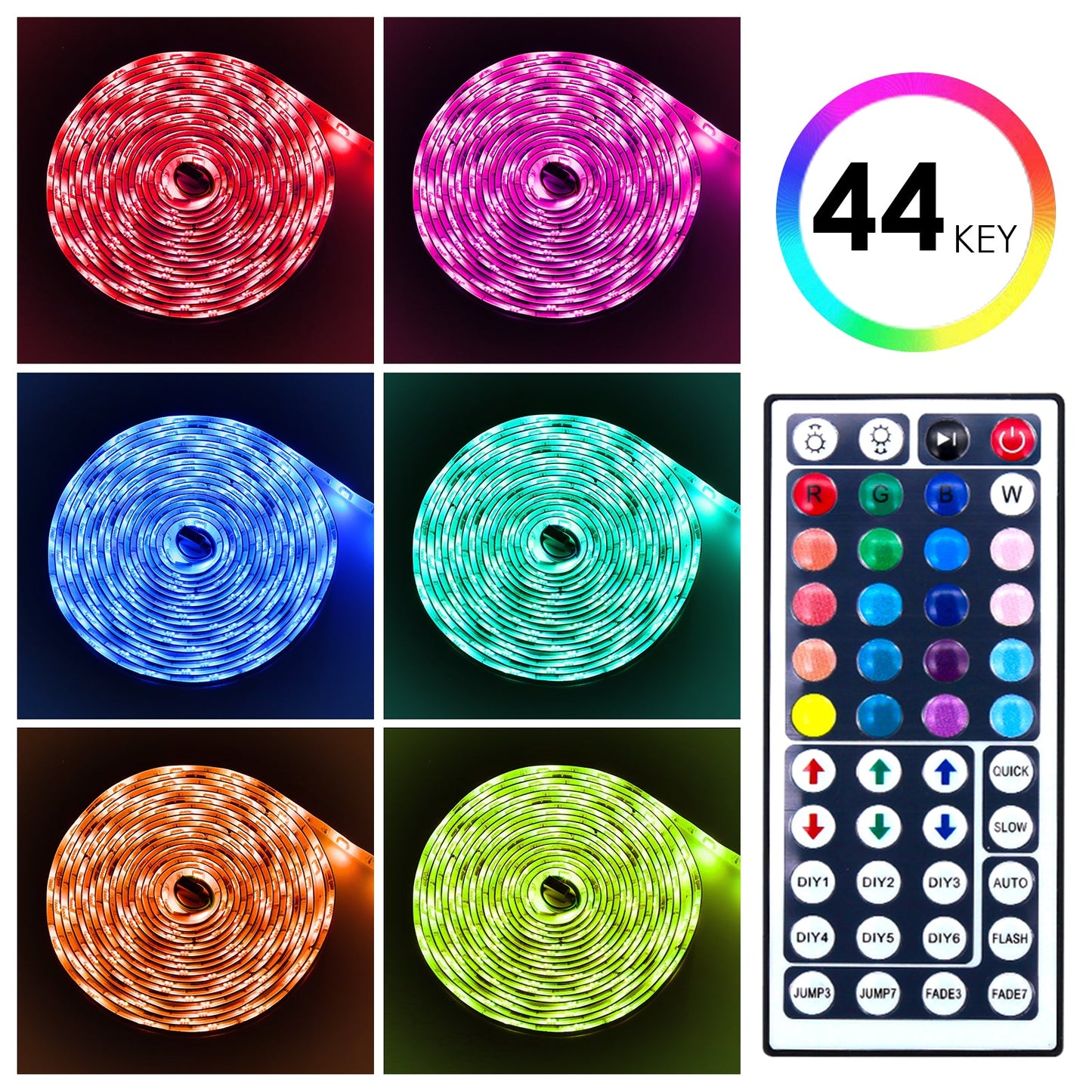 LED Strip 5m 10m RGB LED Streifen Fernbedienung Farben Dimmbar LED Band für Zuhause Schlafzimmer Küche Decke