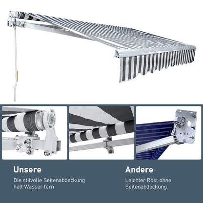 Hengda Sonnenmarkise Balkonmarkise Sonnenschutz Gelenkarmmarkise Windbeständig Balkone