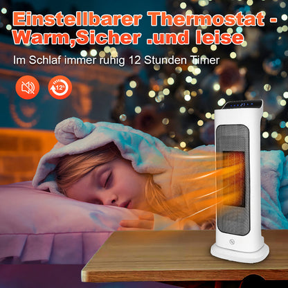 Hengda Heizlüfter Thermostat Heizgerät Heater Schlafzimmer 2000W Heizung Keramik Timer