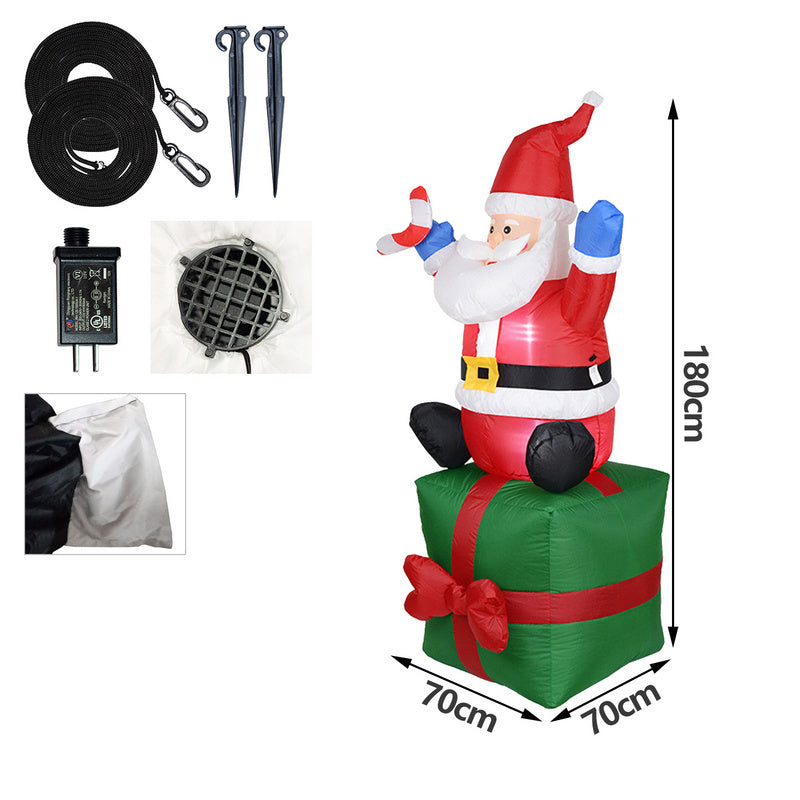 Hengda 1.6m-2.4m Weihnachtsmann Aufblasbarer Weihnachtsdekoration für Einkaufszentrum Dekoration Schneemann für Außen