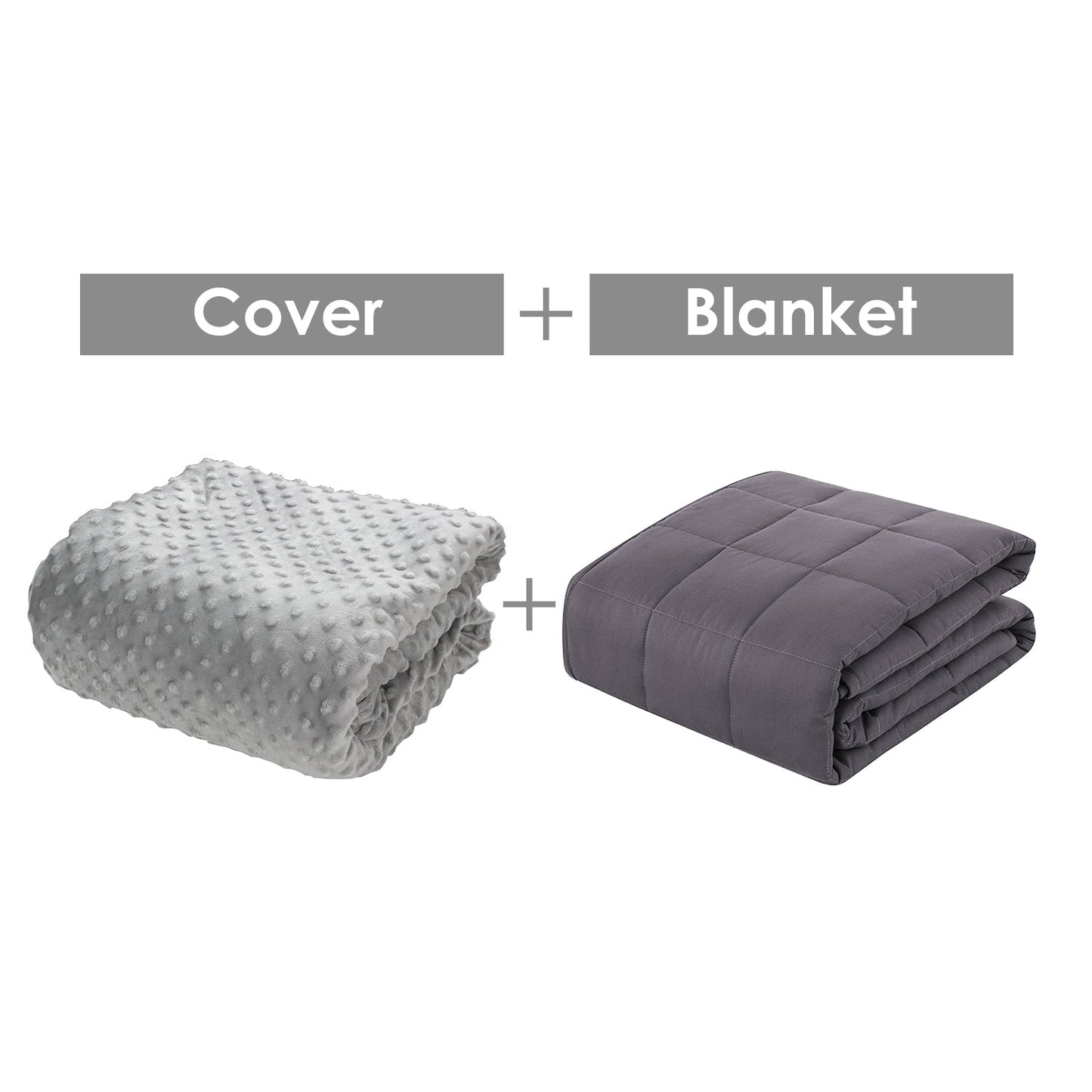 Hengda Gewichtsdecke Weighted Blanket 3-9kg Erwachsene Therapiedecke mit Deckenbezug