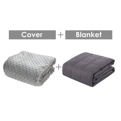 Hengda Gewichtsdecke Weighted Blanket 3-9kg Erwachsene Therapiedecke mit Deckenbezug