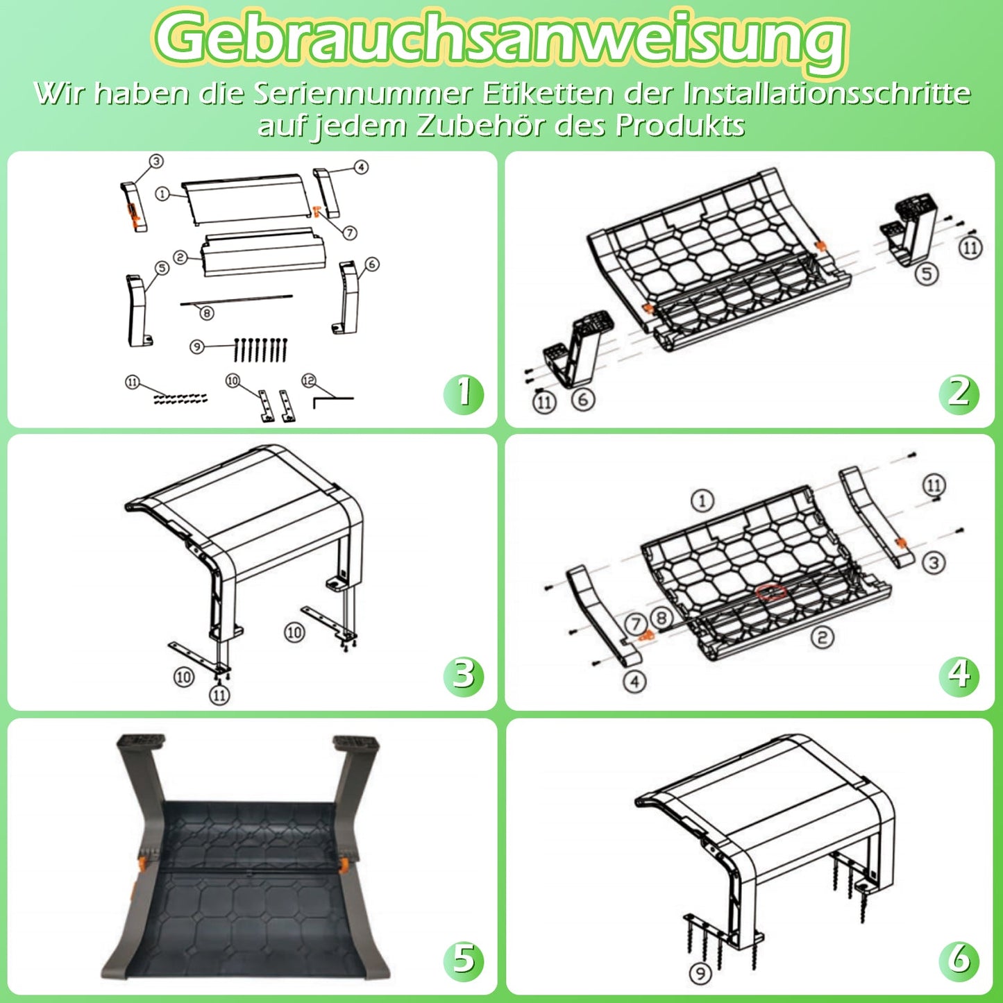 Hengda Mähroboter Garage Klappbare, Garage für Mähroboter, 72x56x36cm Rasenroboter Garage, mit Metallfüßen