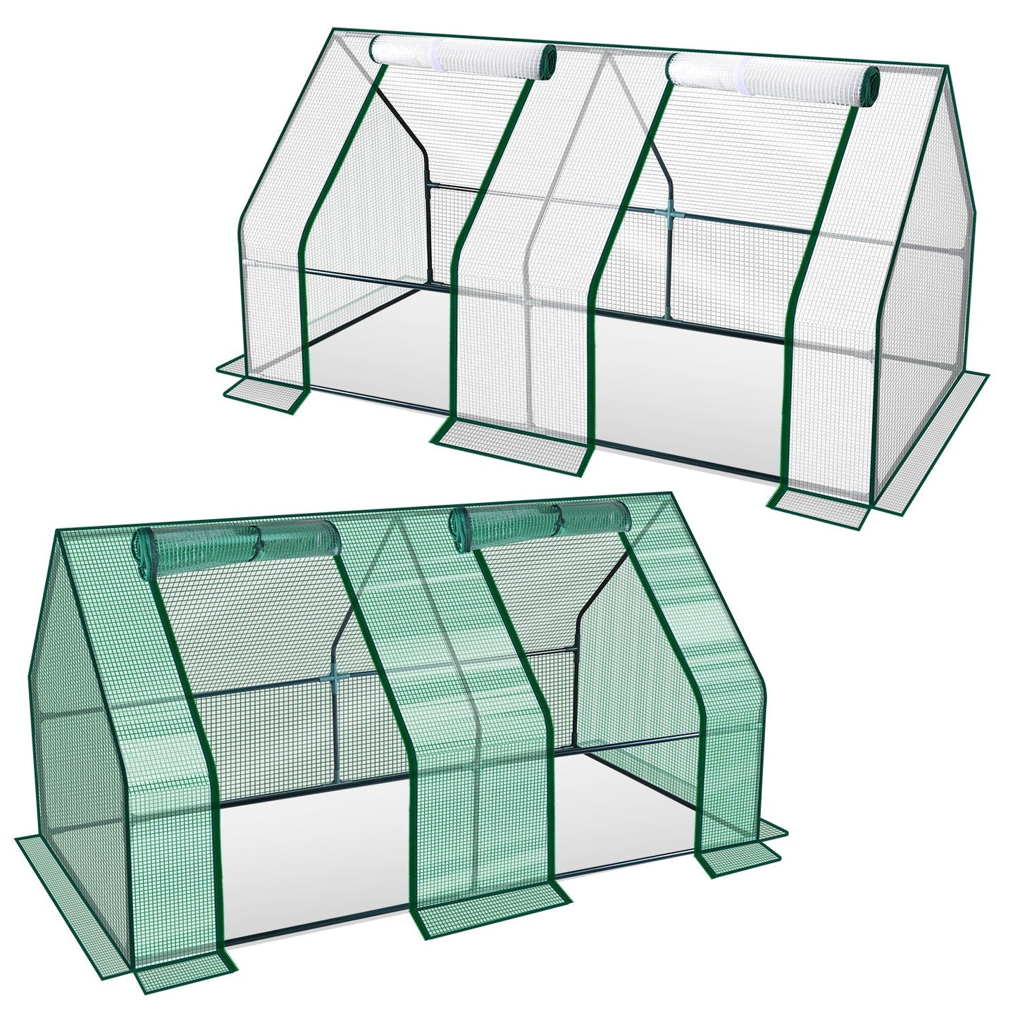 Hengda Gewächshaus Klein 180×90×90 cm | Foliengewächshaus mit UV-beständiger PE-Plane | Tomatenhaus Treibhaus für Balkon, Garten & Frühbeet Pflanzenanzucht