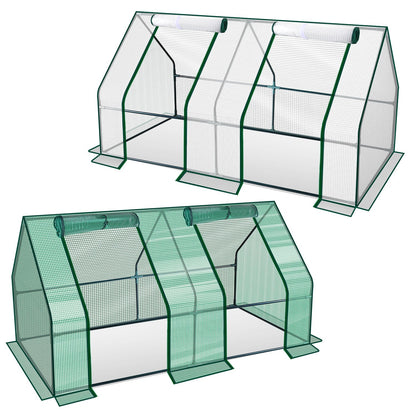 Hengda Gewächshaus Klein 180×90×90 cm | Foliengewächshaus mit UV-beständiger PE-Plane | Tomatenhaus Treibhaus für Balkon, Garten & Frühbeet Pflanzenanzucht