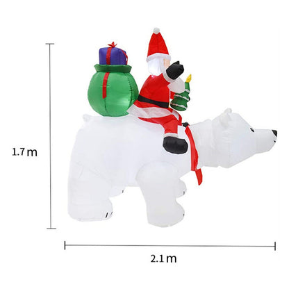 Hengda 1.6m-2.4m Weihnachtsmann Aufblasbarer Weihnachtsdekoration für Einkaufszentrum Dekoration Schneemann für Außen