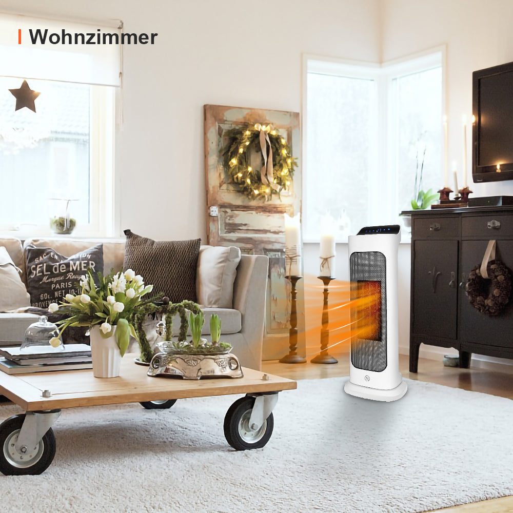 Hengda Heizlüfter Thermostat Heizgerät Heater Schlafzimmer 2000W Heizung Keramik Timer