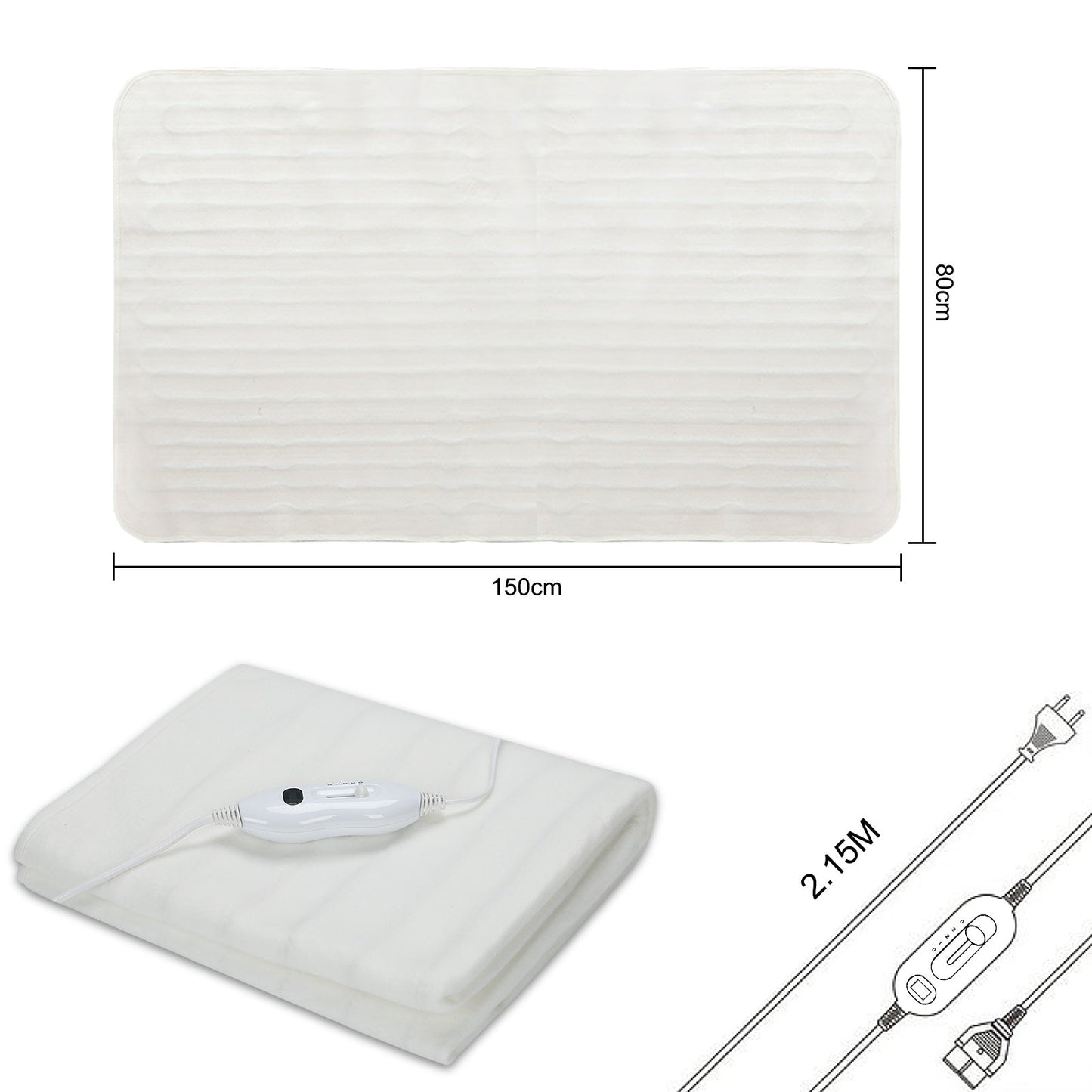 Hengda Wärmeunterbett 3 Temperaturstufen Heizdecke Abschaltautomatik 150 x 80 cm Matratzen Matratzenheizung