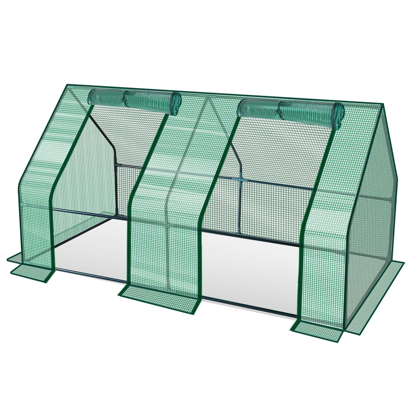 Hengda Gewächshaus Klein 180×90×90 cm | Foliengewächshaus mit UV-beständiger PE-Plane | Tomatenhaus Treibhaus für Balkon, Garten & Frühbeet Pflanzenanzucht