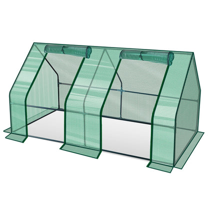 Hengda Gewächshaus Klein 180×90×90 cm | Foliengewächshaus mit UV-beständiger PE-Plane | Tomatenhaus Treibhaus für Balkon, Garten & Frühbeet Pflanzenanzucht