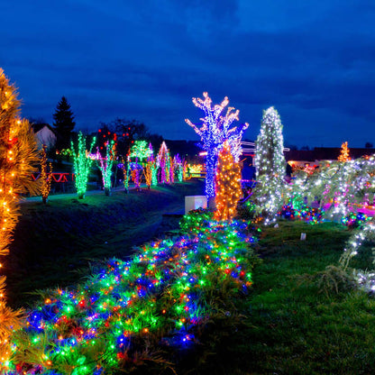 Hengda LED Lichternetz Lichtervorhang Lichterkette Außenlichterkette Strip 8 Modi