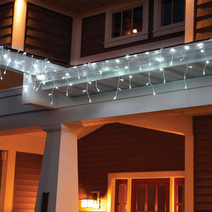 Hengda 10m/15m/20m LED Eisregen 8 Modi Lichtervorhang Lichterkette 200/400/600 LEDs
