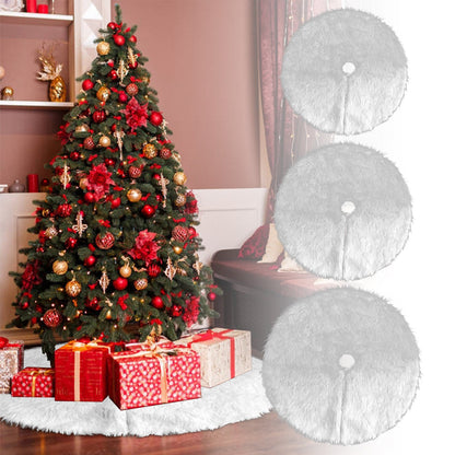 Hengda Weihnachtsbaumdecke Plüsch 78/90/122cm Weihnachtsbaumteppich Christbaumdecke