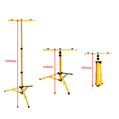Hengda Baustrahler Stativ, Höhenverstellbarer LED Strahler stativ, tripod Flutlicht Ständer Höhenverstellung von 64 bis 158 cm